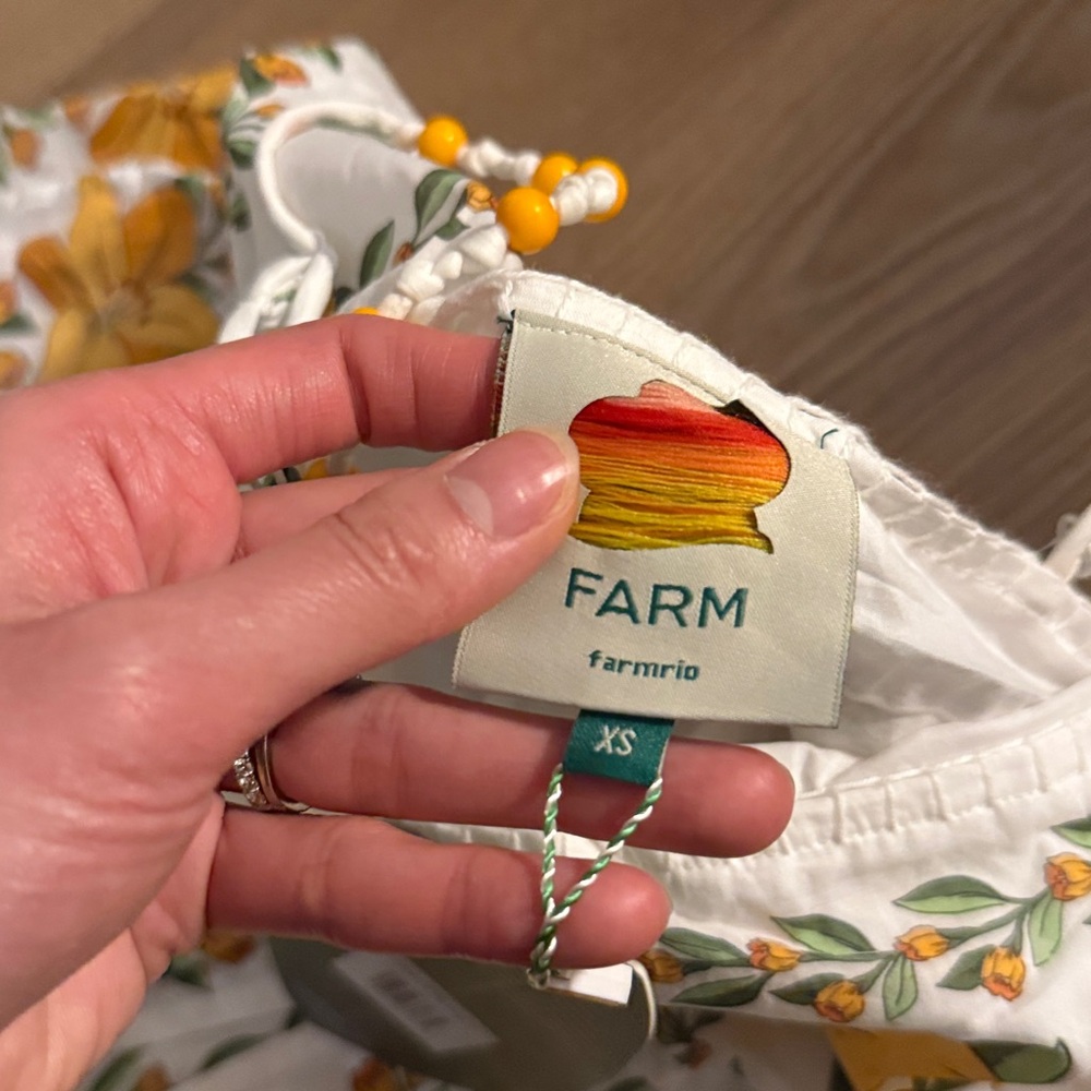 NWT FARM RIO Off-White Tropical Lightness Sleeveless Maxi Dress - Picture 8 of 10